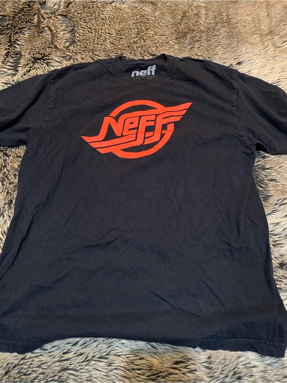 Neff Strokes logo short-sleeve T-shirt Black Size XL
